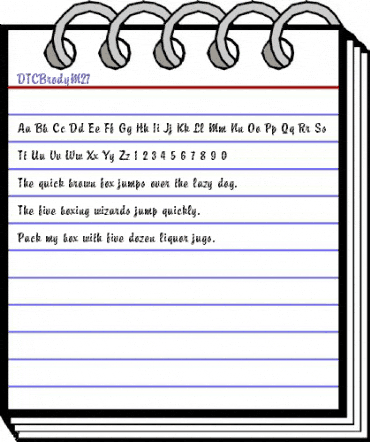 DTCBrodyM27 Regular animated font preview DTCBrodyM27 Regular animated font preview