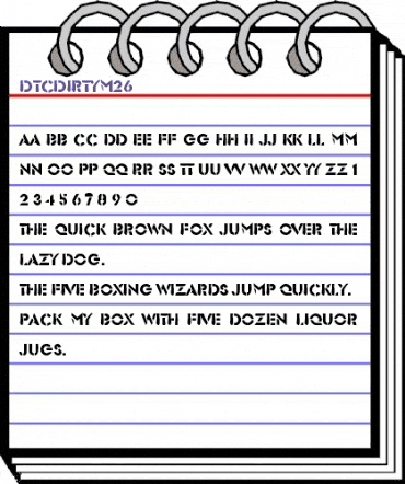 DTCDirtyM26 Regular animated font preview