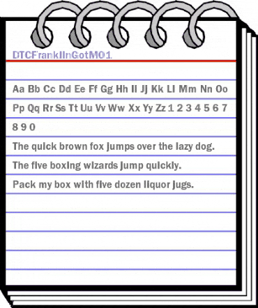 DTCFranklinGotM01 Regular animated font preview