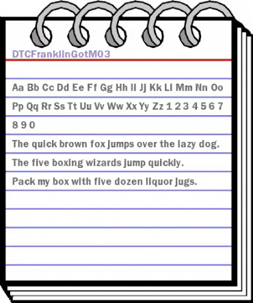 DTCFranklinGotM03 Regular animated font preview