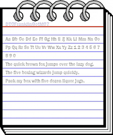 DTCFranklinGotM07 Regular animated font preview DTCFranklinGotM07 Regular animated font preview