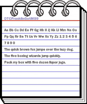 DTCFranklinGotM09 Regular animated font preview DTCFranklinGotM09 Regular animated font preview