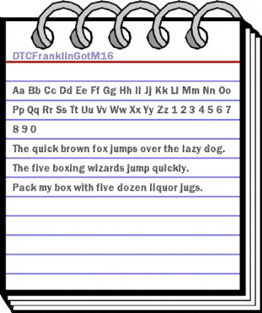 DTCFranklinGotM16 Regular animated font preview DTCFranklinGotM16 Regular animated font preview