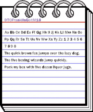 DTCFranklinGotM18 Regular animated font preview DTCFranklinGotM18 Regular animated font preview