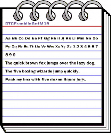 DTCFranklinGotM19 Regular animated font preview DTCFranklinGotM19 Regular animated font preview