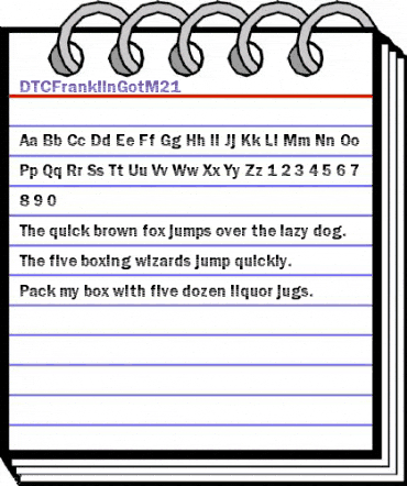 DTCFranklinGotM21 Regular animated font preview