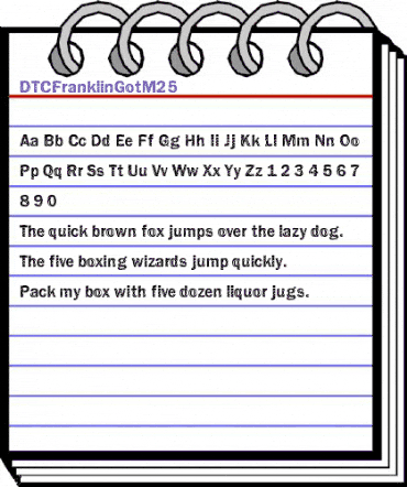 DTCFranklinGotM25 Regular animated font preview DTCFranklinGotM25 Regular animated font preview