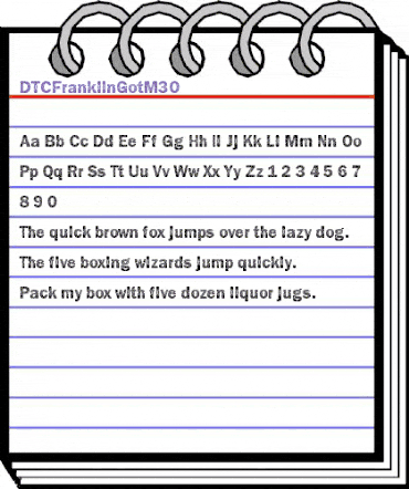 DTCFranklinGotM30 Regular animated font preview
