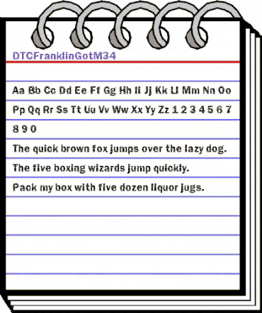 DTCFranklinGotM34 Regular animated font preview