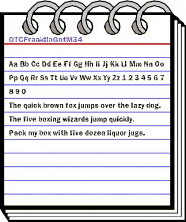 DTCFranklinGotM34 Regular animated font preview DTCFranklinGotM34 Regular animated font preview
