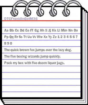 DTCFranklinGotM36 Regular animated font preview DTCFranklinGotM36 Regular animated font preview
