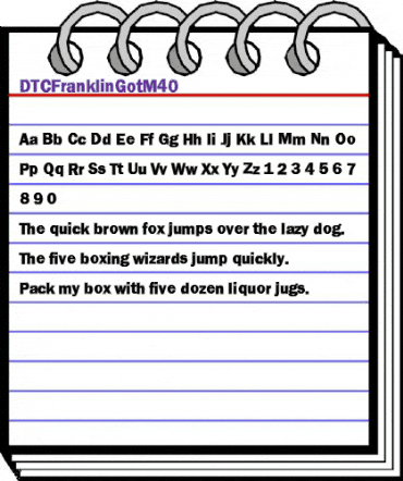 DTCFranklinGotM40 Regular animated font preview DTCFranklinGotM40 Regular animated font preview