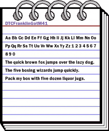 DTCFranklinGotM41 Regular animated font preview DTCFranklinGotM41 Regular animated font preview