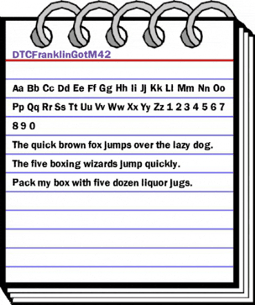DTCFranklinGotM42 Regular animated font preview DTCFranklinGotM42 Regular animated font preview