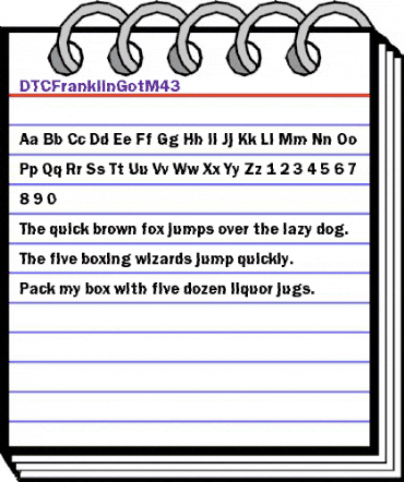 DTCFranklinGotM43 Regular animated font preview DTCFranklinGotM43 Regular animated font preview