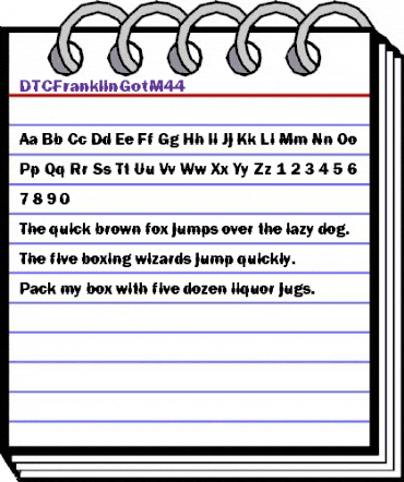 DTCFranklinGotM44 Regular animated font preview DTCFranklinGotM44 Regular animated font preview