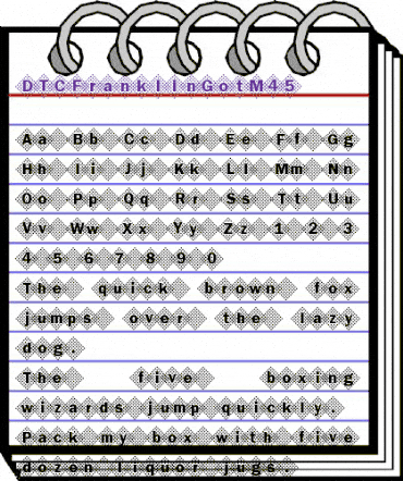 DTCFranklinGotM45 Regular animated font preview DTCFranklinGotM45 Regular animated font preview