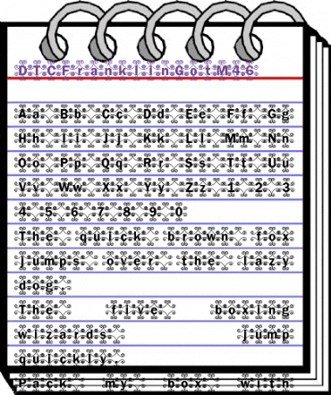 DTCFranklinGotM46 Regular animated font preview
