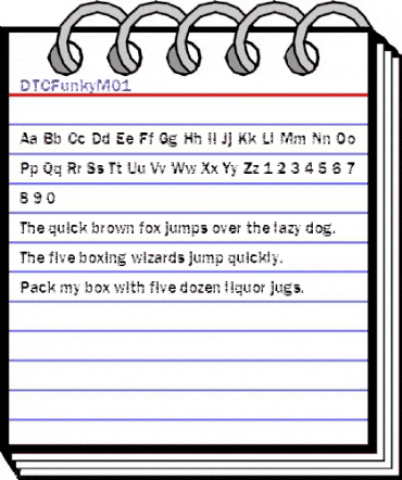 DTCFunkyM01 Regular animated font preview