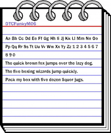 DTCFunkyM06 Regular animated font preview