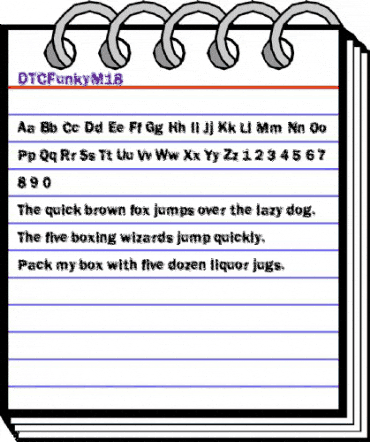 DTCFunkyM18 Regular animated font preview DTCFunkyM18 Regular animated font preview