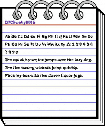 DTCFunkyM45 Regular animated font preview