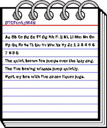 DTCFunkyM48 Regular animated font preview