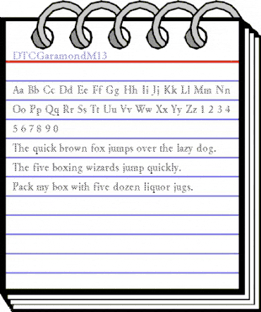 DTCGaramondM13 Regular animated font preview