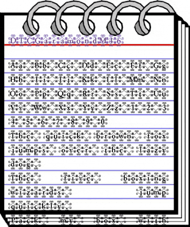 DTCGaramondM46 Regular animated font preview