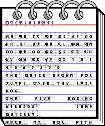 DTCPlazaM47 Regular animated font preview DTCPlazaM47 Regular animated font preview