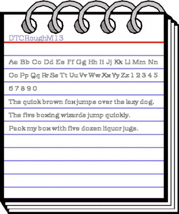 DTCRoughM13 Regular animated font preview DTCRoughM13 Regular animated font preview