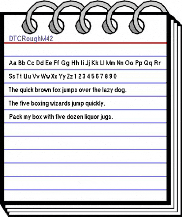 DTCRoughM42 Regular animated font preview DTCRoughM42 Regular animated font preview