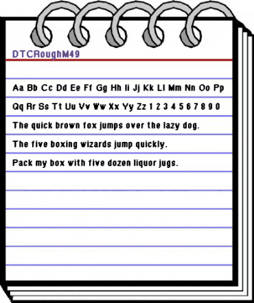 DTCRoughM49 Regular animated font preview DTCRoughM49 Regular animated font preview