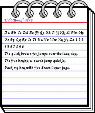 DTCRoughM78 Regular animated font preview DTCRoughM78 Regular animated font preview