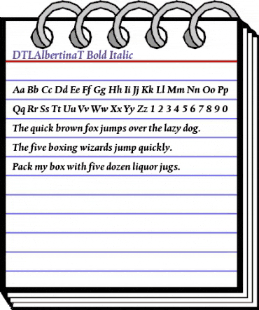 DTLAlbertinaT ItalicBold animated font preview DTLAlbertinaT ItalicBold animated font preview