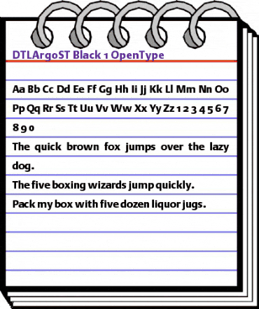 DTL Argo ST Black animated font preview DTL Argo ST Black animated font preview