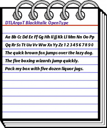 DTLArgoT BlackItalic animated font preview DTLArgoT BlackItalic animated font preview