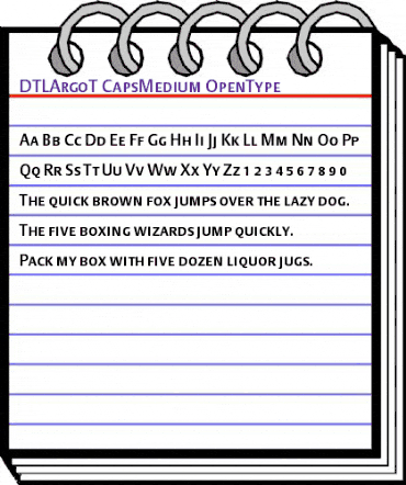 DTL Argo T Caps Medium animated font preview DTL Argo T Caps Medium animated font preview