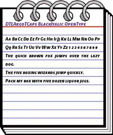 DTLArgoTCaps BlackItalic animated font preview DTLArgoTCaps BlackItalic animated font preview