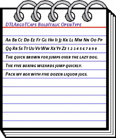 DTLArgoTCaps BoldItalic animated font preview DTLArgoTCaps BoldItalic animated font preview