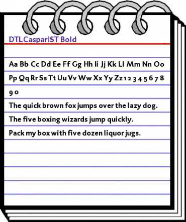 DTLCaspariST Regular animated font preview DTLCaspariST Regular animated font preview