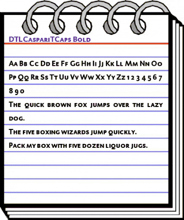 DTLCaspariTCaps Regular animated font preview DTLCaspariTCaps Regular animated font preview