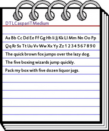 DTLCaspariTMedium Regular animated font preview