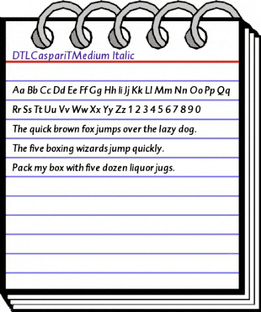 DTLCaspariTMedium Regular animated font preview