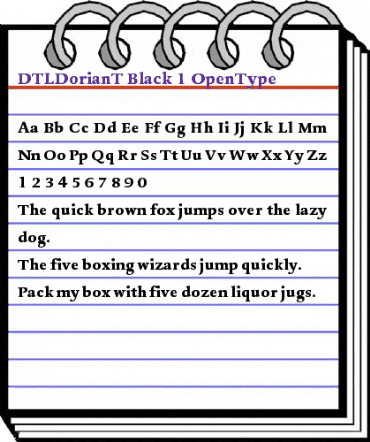 DTL Dorian T Black animated font preview DTL Dorian T Black animated font preview