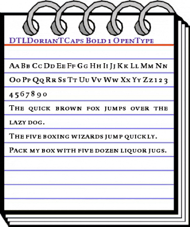 DTL Dorian T Caps Bold animated font preview DTL Dorian T Caps Bold animated font preview