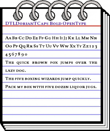 DTLDorianTCaps Bold animated font preview DTLDorianTCaps Bold animated font preview