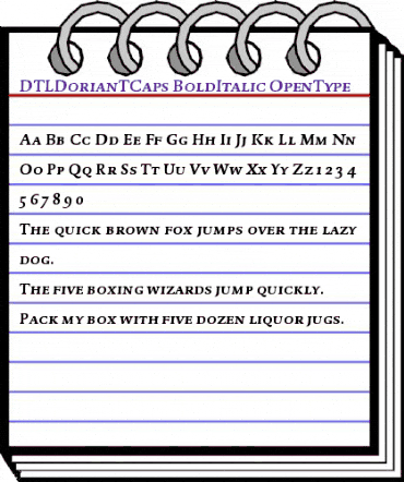 DTLDorianTCaps BoldItalic animated font preview DTLDorianTCaps BoldItalic animated font preview