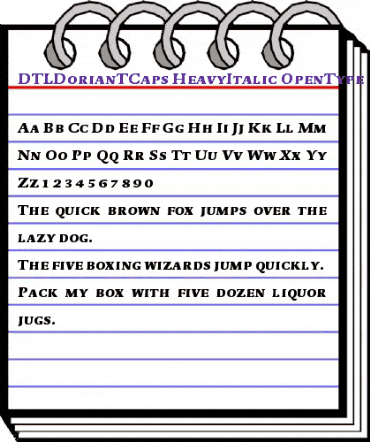 DTLDorianTCaps HeavyItalic animated font preview DTLDorianTCaps HeavyItalic animated font preview