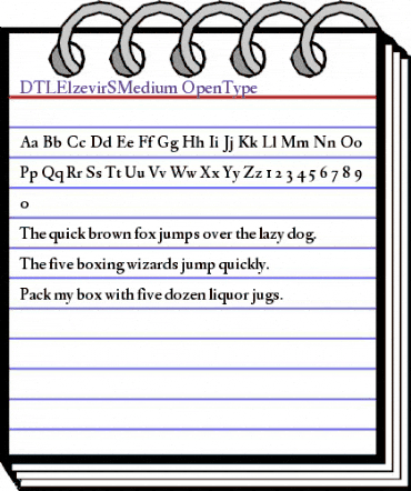 DTLElzevirSMedium Regular animated font preview DTLElzevirSMedium Regular animated font preview